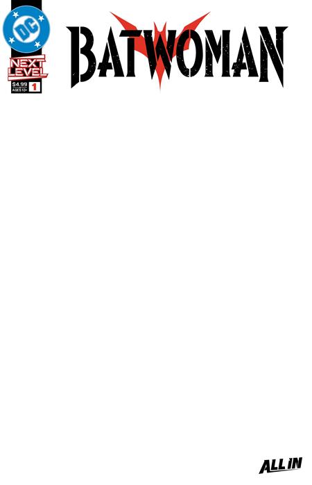 BATWOMAN #1 CVR F BLANK CARD STOCK VARIANT