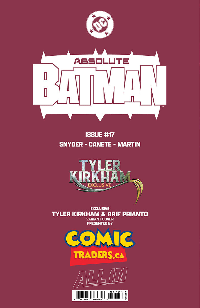 Absolute Batman #17 Tyler Kirkham Exclusive Var (02/11/2026)(02/18/2026)