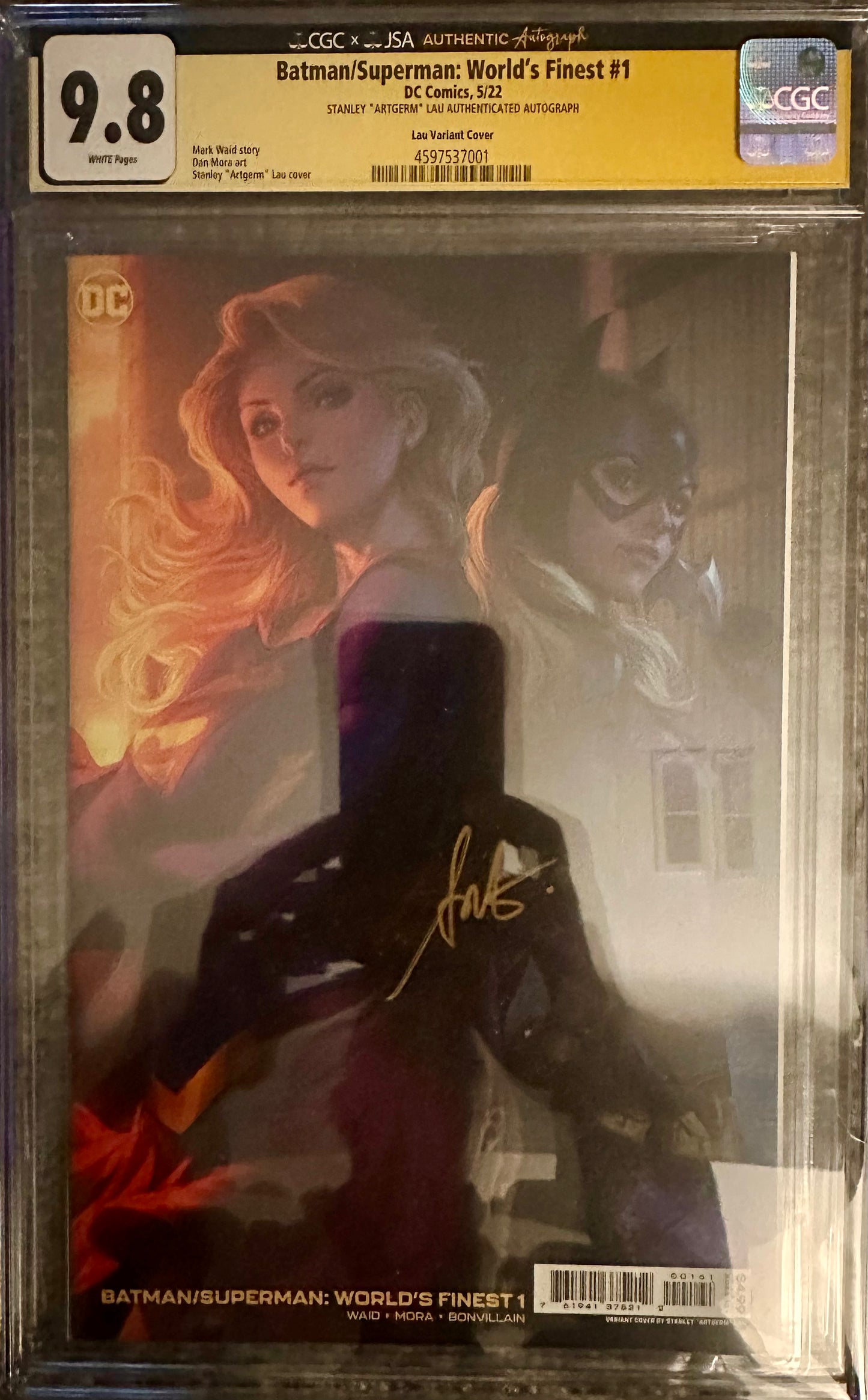 Batman/Superman: World’s Finest #1 - CGC 9.8 - Signed by Artgerm