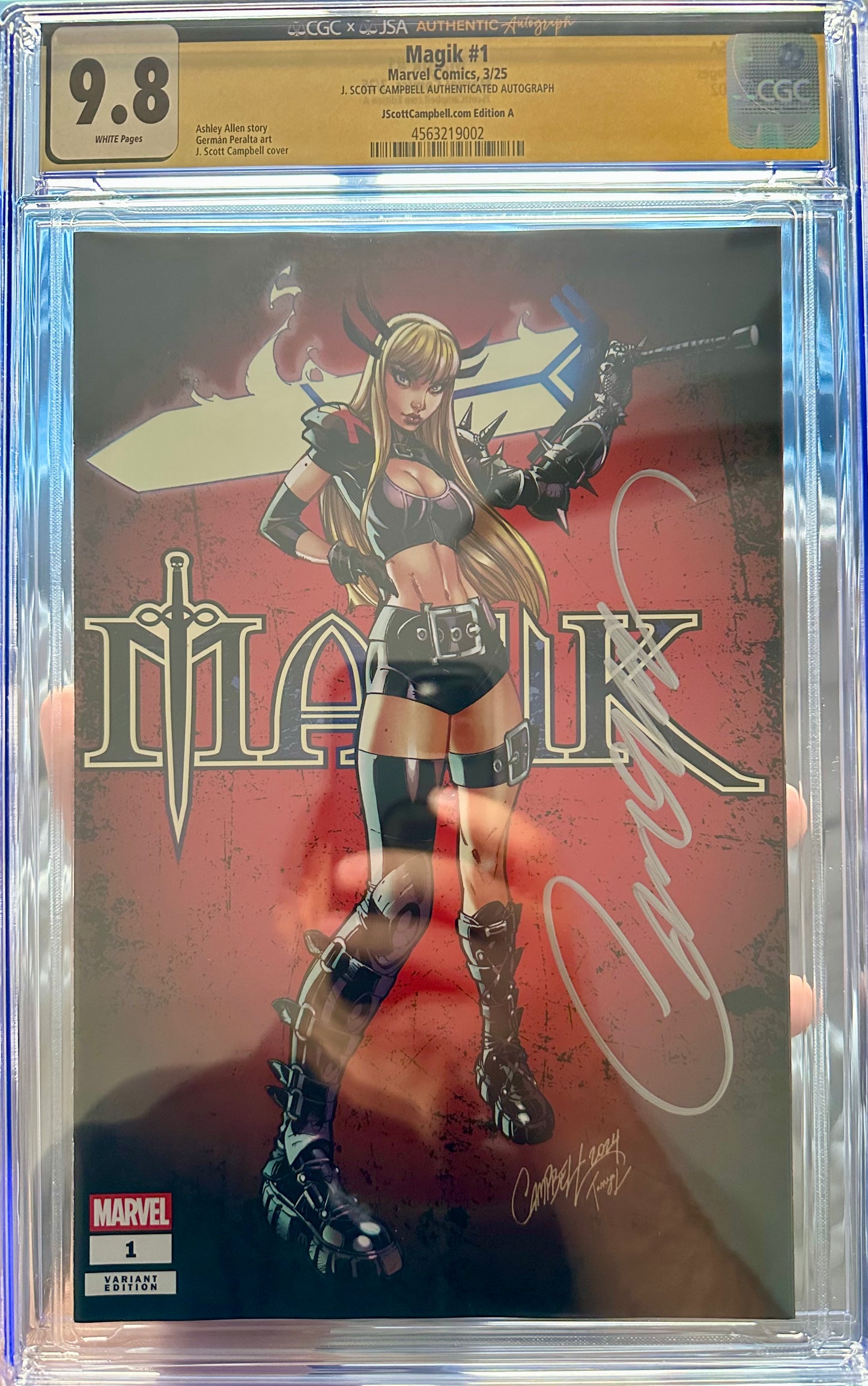 Magik #1 - J Scott Campbell Edition A - CGC SS 9.8 Signed by JSC