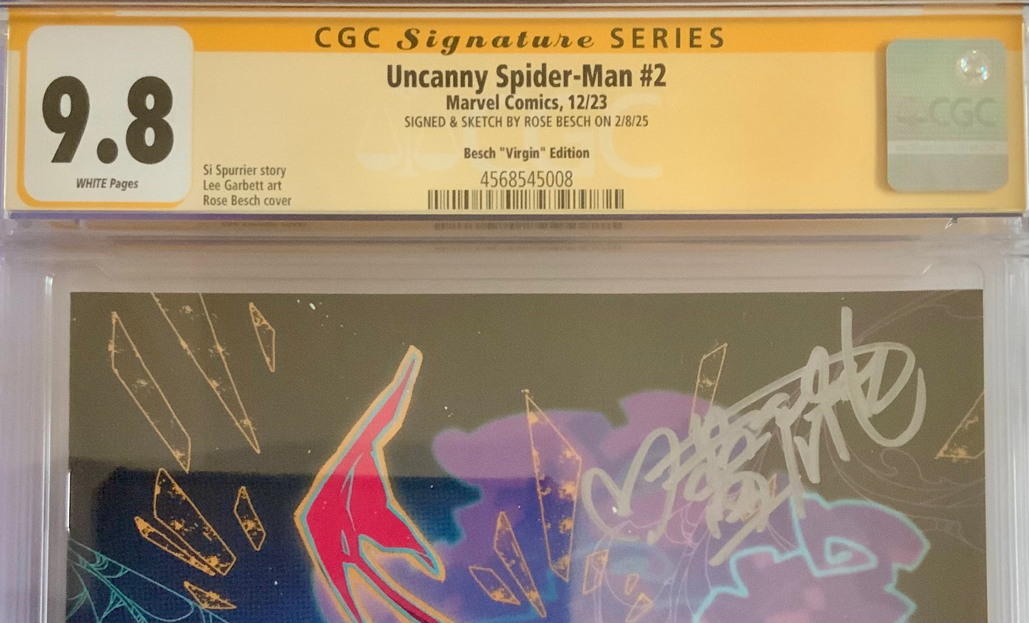 Uncanny Spider-Man #2 - Rose Besch Virgin Variant - CGC SS 9.8 - Signed and Remarked by Besch