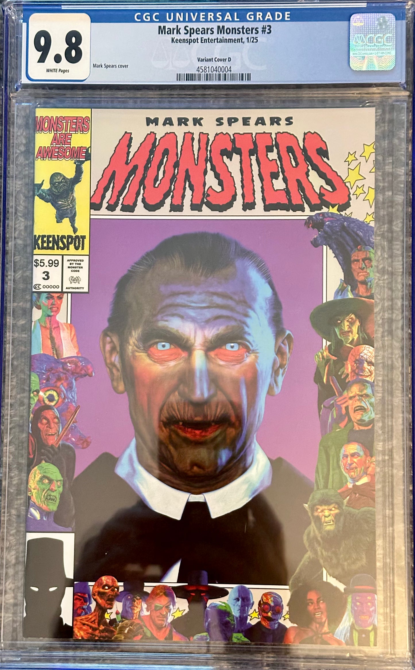 Mark Spears Monsters #3 - CGC 9.8 - Cover D