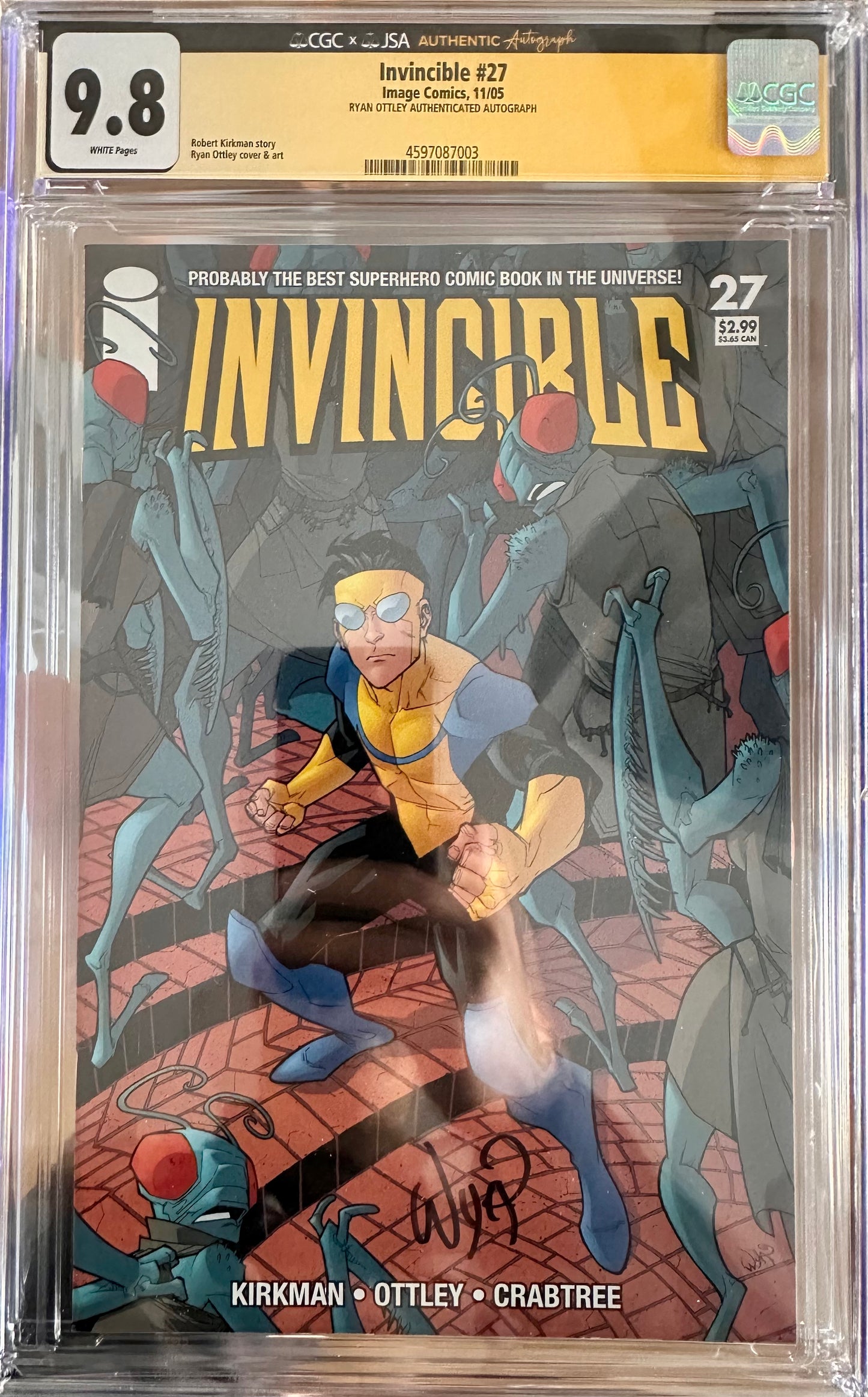 Invincible #27 - CGC SS 9.8 - Signed by Ryan Ottley in His Old Signature Style