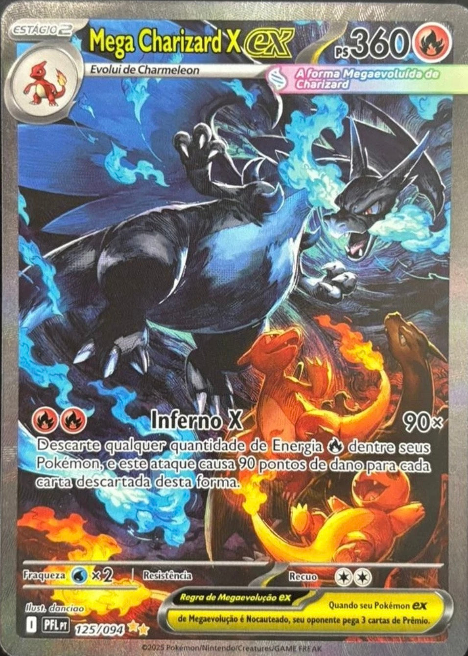 Pokemon Mega Charizard X EX Phantasmal Flames 125/094