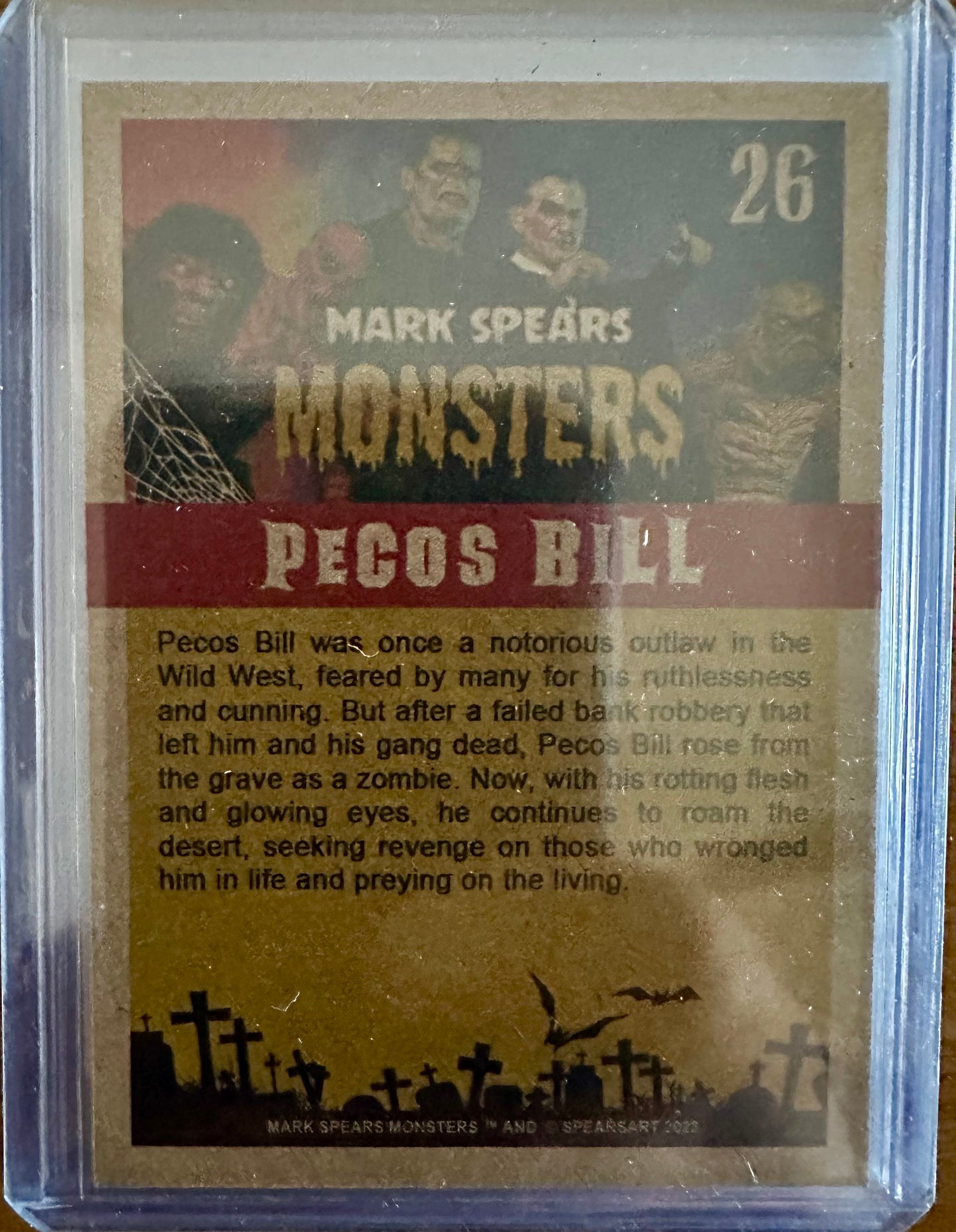 Mark Spears Monsters Series 2 Trading Card - Distressed #26 Pecos Bill