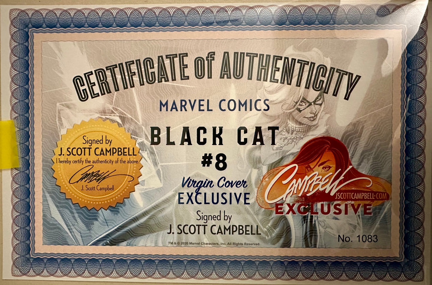 Black Cat #8 - Signed by J Scott Campbell