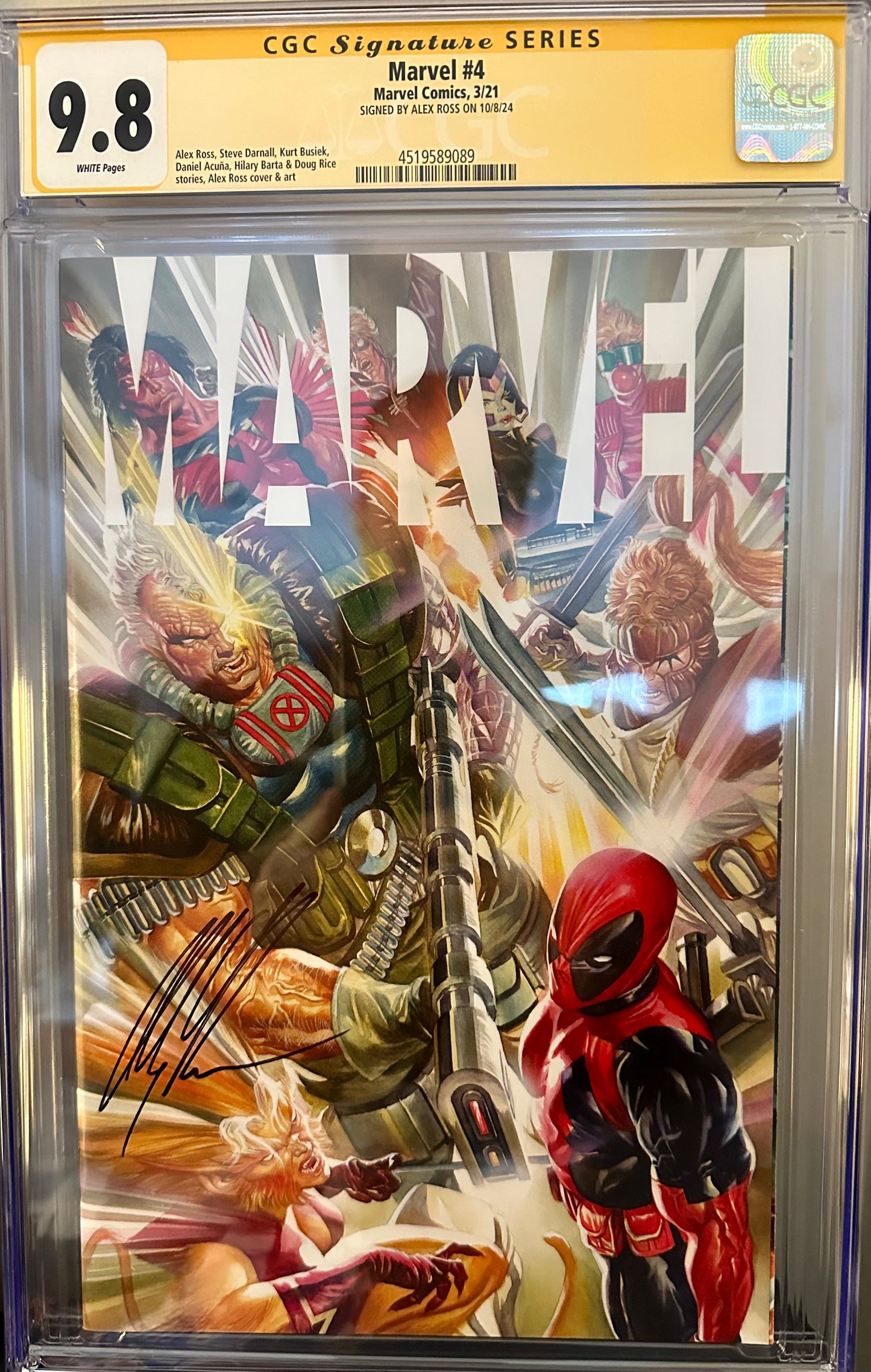 Marvel #4 - CGC SS 9.8 - Signed by Alex Ross