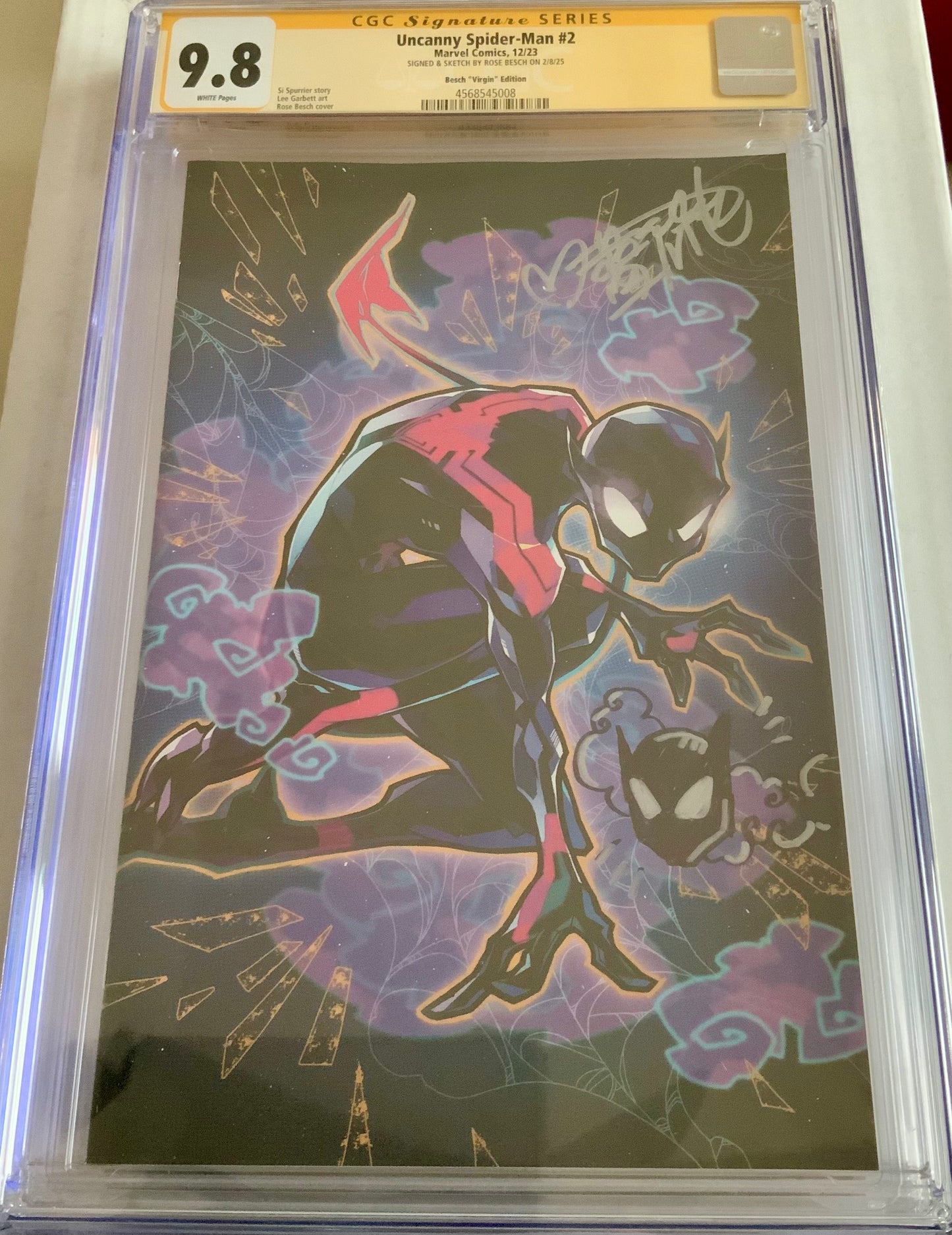 Uncanny Spider-Man #2 - Rose Besch Virgin Variant - CGC SS 9.8 - Signed and Remarked by Besch