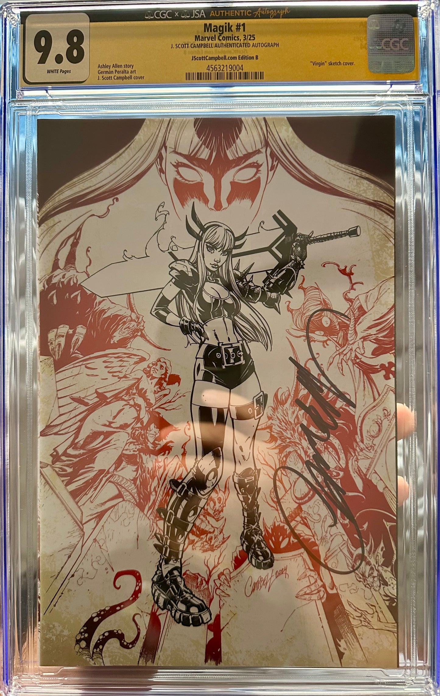Magik #1 J Scott Campbell Edition B - CGC SS 9.8 Signed by JSC