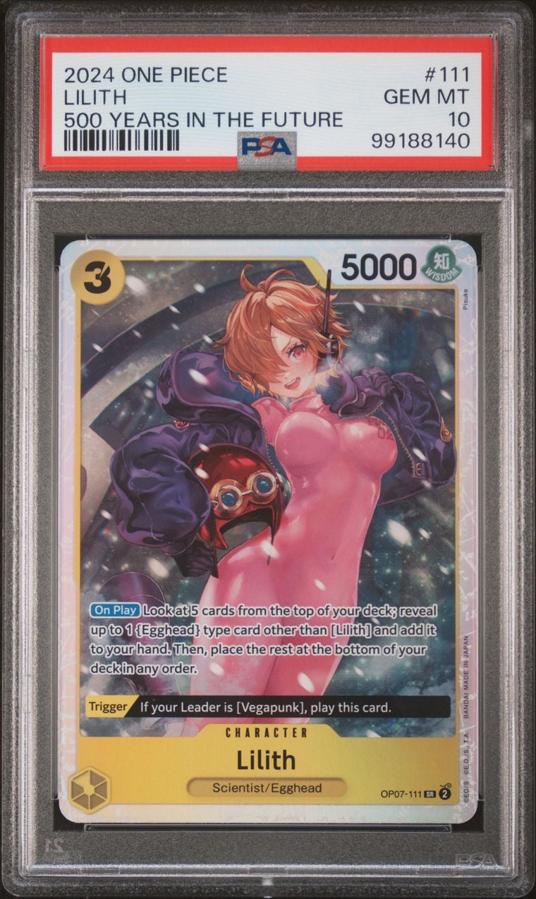 One Piece TCG 500 Years in the Future OP-07 #111 SR Lilith PSA 10 GEM – Philly Cards & Comics