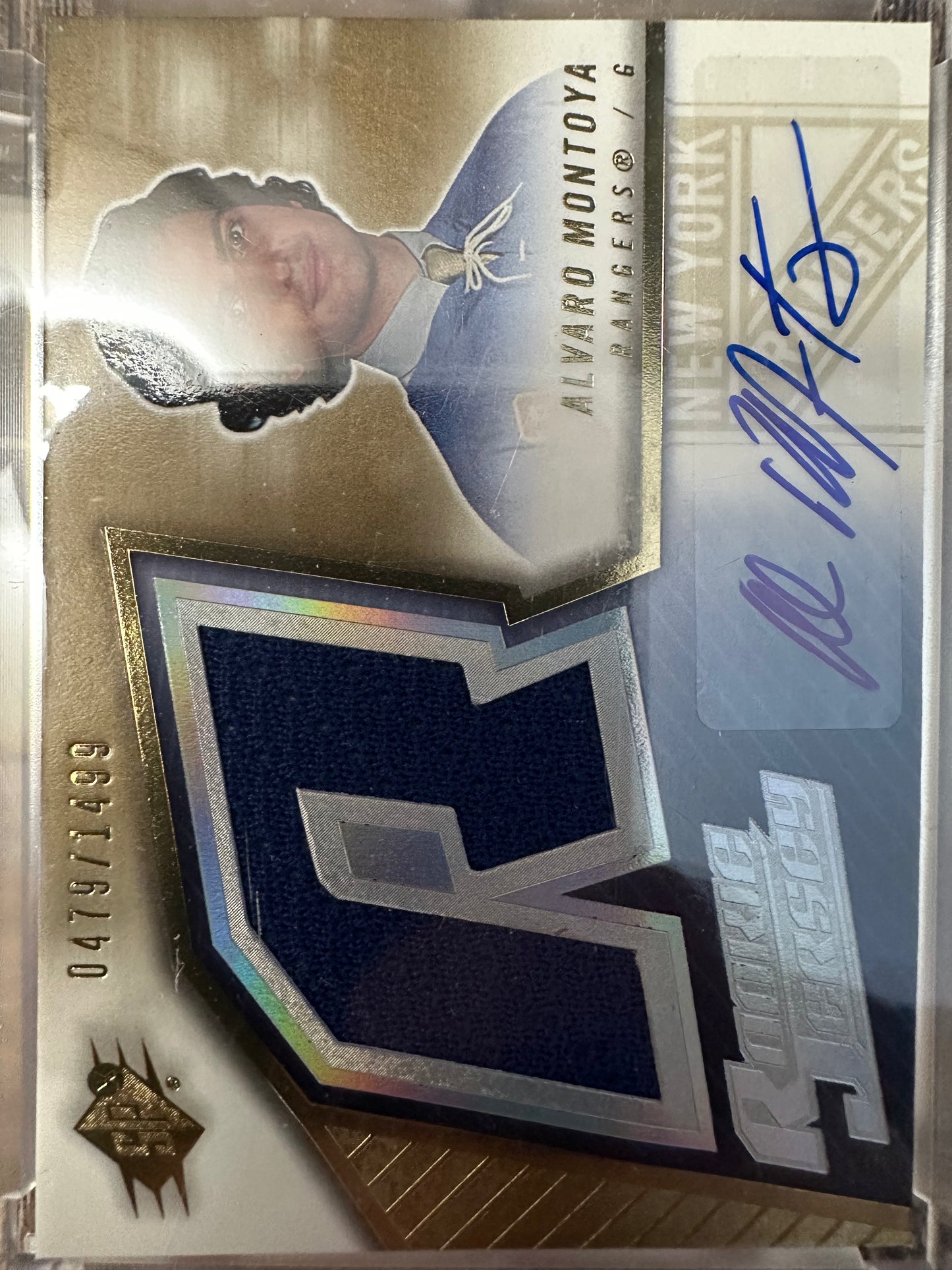 2005/06 Upper Deck SPx Hockey Patch Auto RC - Alvaro Montoya /1499