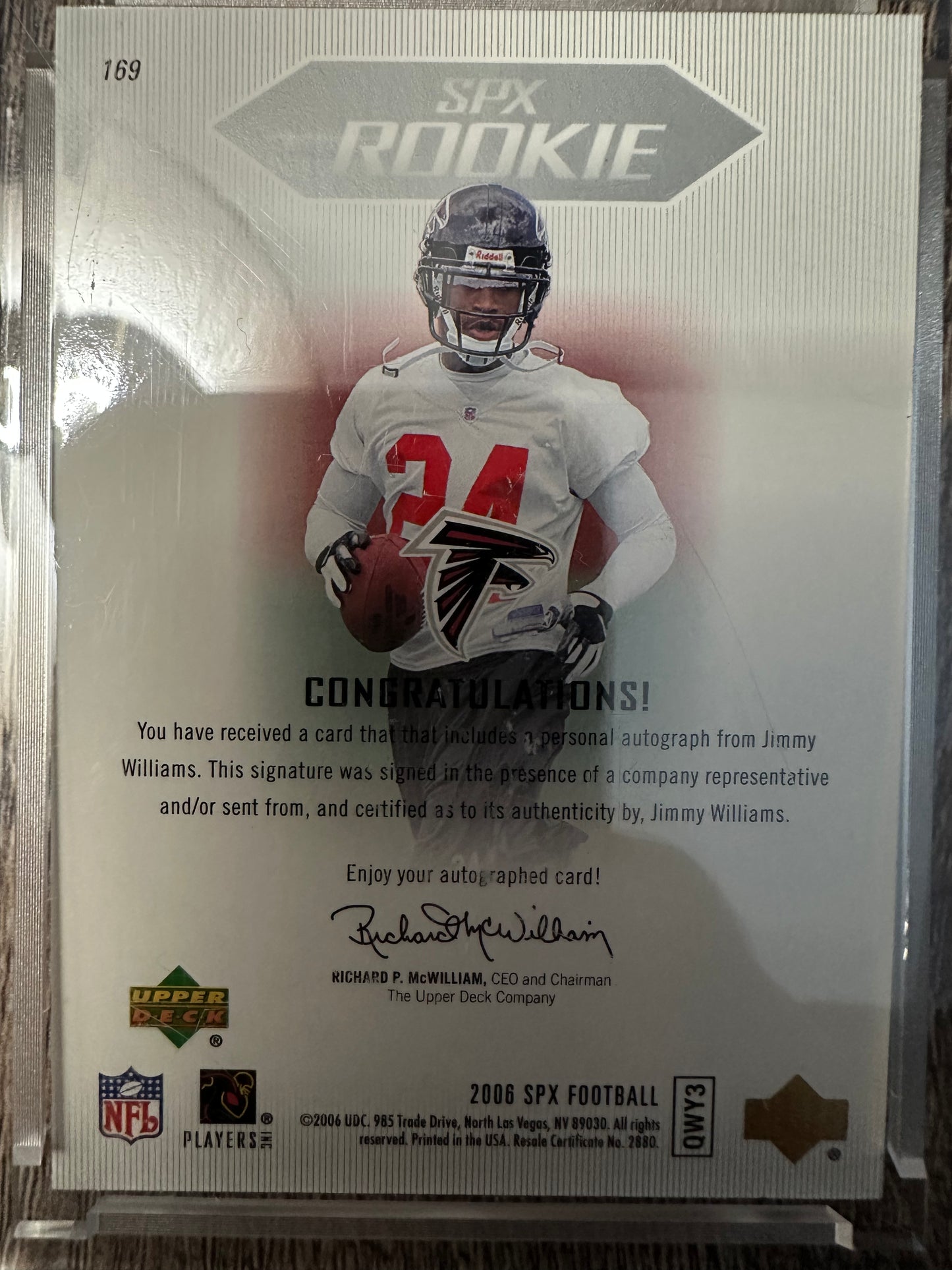 2006 Upper Deck SPx Football - Jimmy Williams Auto RC /1299