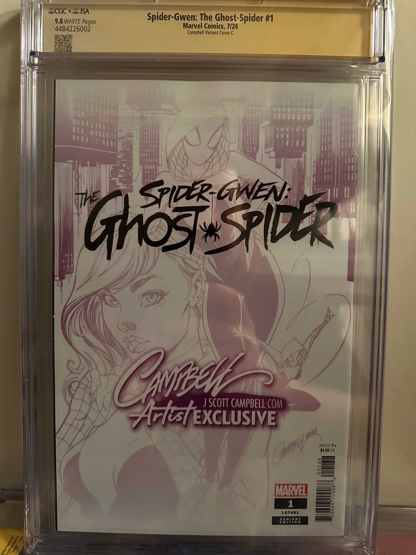 Spider-Gwen: The Ghost-Spider #1 - CGC SS 9.8 - Signed by J Scott Campbell