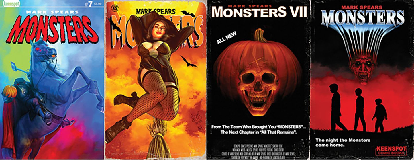 Mark Spears Monsters #7 Cover Set (Cover A, B, C, E)