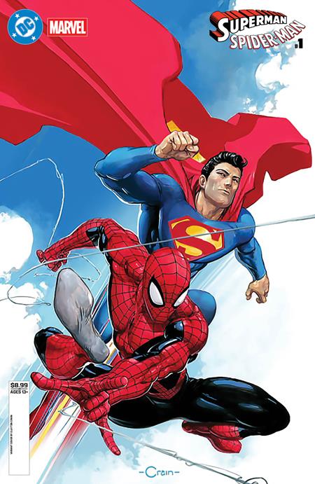 DC MARVEL SUPERMAN SPIDER-MAN #1 (ONE SHOT) CVR D CLAYTON CRAIN CARD STOCK VARIANT
