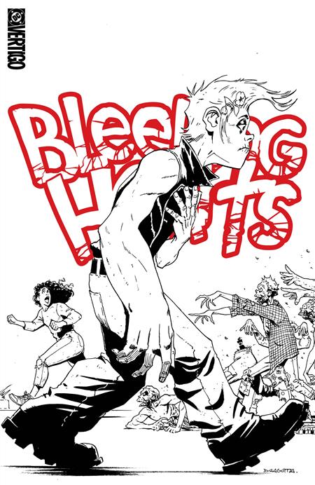 Bleeding Hearts #1 - 2nd Print - Dragotta B&W Cover