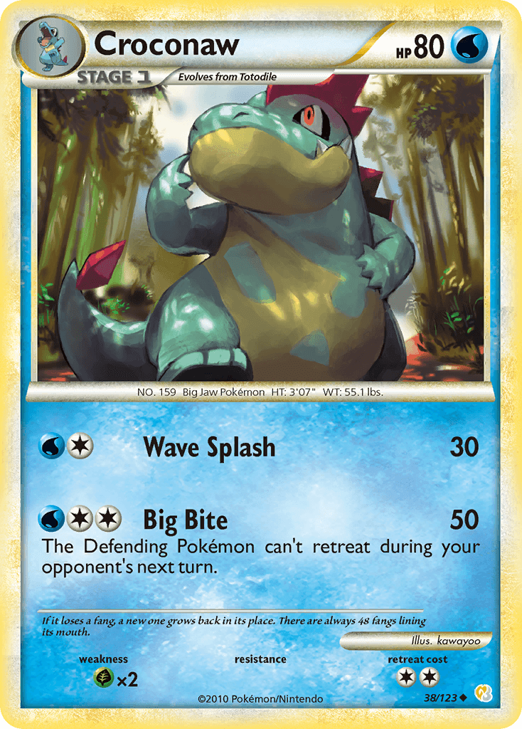 Croconaw (38/123) [HeartGold & SoulSilver: Base Set]