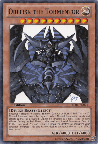Obelisk the Tormentor [BP01-EN021] Starfoil Rare