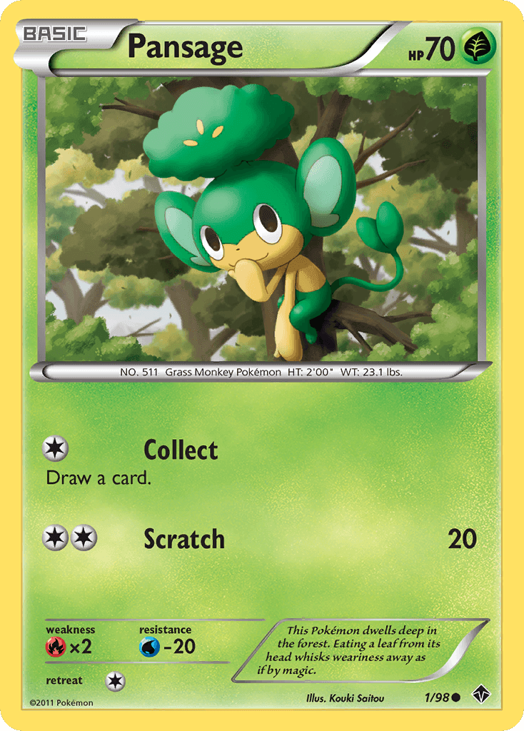 Pansage (1/98) [Black & White: Emerging Powers]