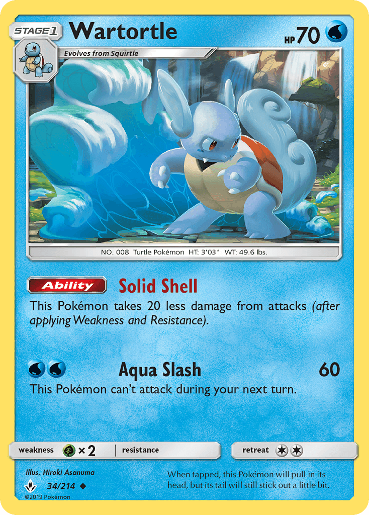 Wartortle (34/214) [Sun & Moon: Unbroken Bonds]