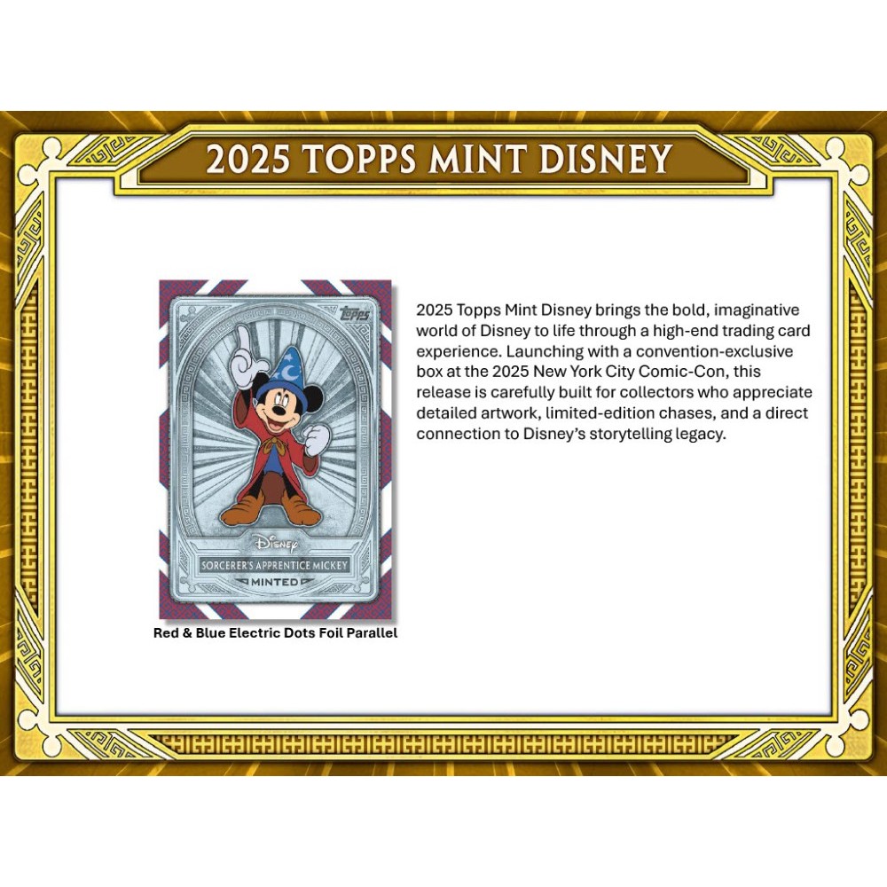 2025 Topps Disney Mint Hobby Box