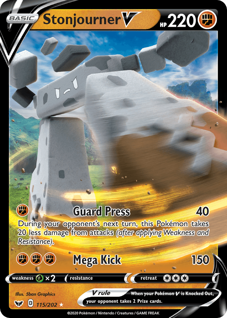 Stonjourner V (115/202) [Sword & Shield: Base Set]
