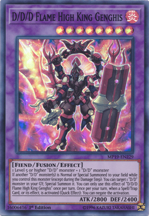 D/D/D Flame High King Genghis [MP19-EN229] Super Rare
