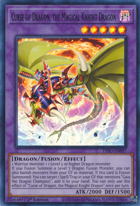 Curse of Dragon, the Magical Knight Dragon [DIFO-EN097] Super Rare