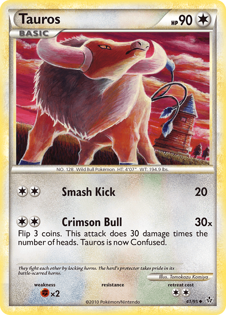 Tauros (41/95) [HeartGold & SoulSilver: Unleashed]