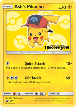 Ash's Pikachu (SM111) [Sun & Moon: Black Star Promos]