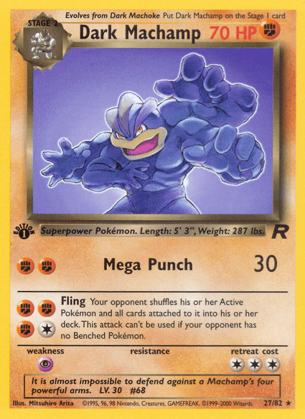 Dark Machamp (27/82) [Team Rocket 1st Edition]