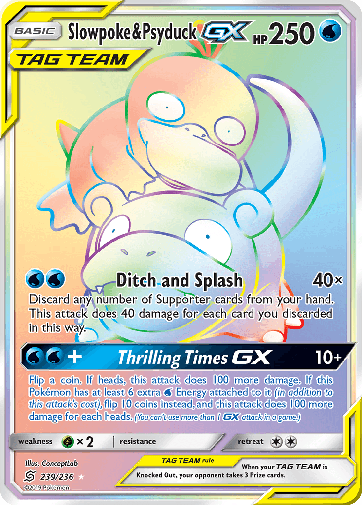 Slowpoke & Psyduck GX (239/236) [Sun & Moon: Unified Minds]