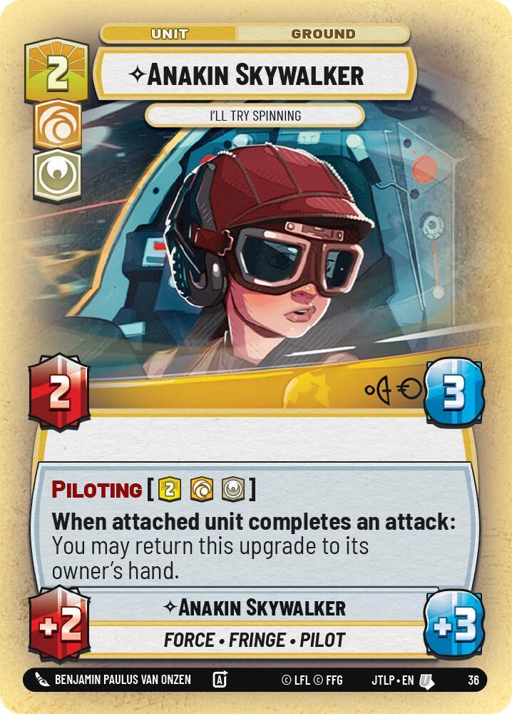 Anakin Skywalker - I'll Try Spinning (Foil) (36) [Jump to Lightspeed: Weekly Play]
