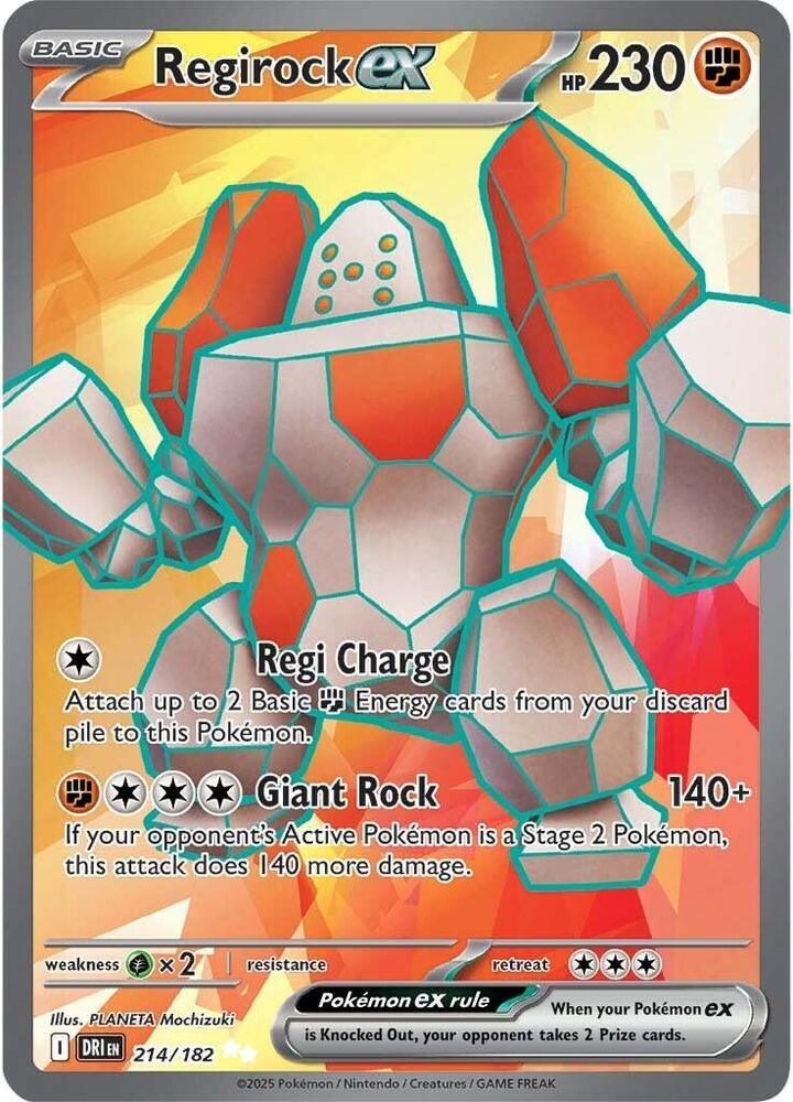 Regirock ex (214/182) [Scarlet & Violet: Destined Rivals]