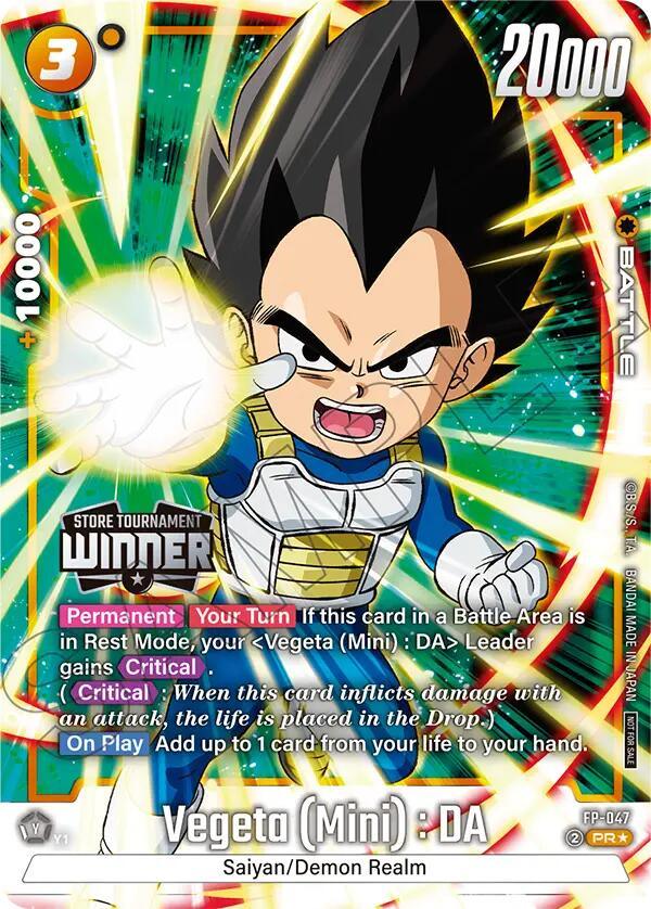 Vegeta (Mini) : DA - FP-047 (Tournament Pack 07 - Winner) [Fusion World Tournament Cards]