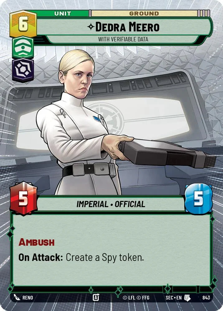 Dedra Meero - With Verifiable Data (Hyperspace Foil) (843) (843) [Secrets of Power]