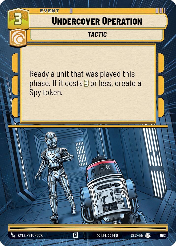 Undercover Operation (992) (Hyperspace Foil) (992) [Secrets of Power]