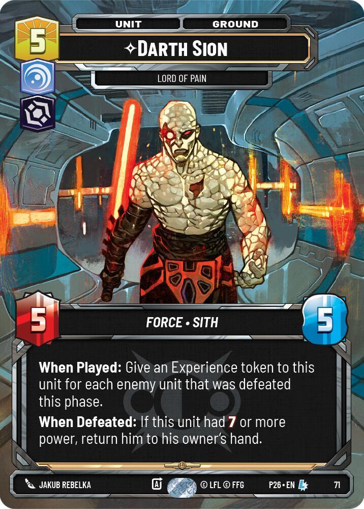Darth Sion - Lord of Pain (71) (71) [Sector and Regional Promos: Season 1]