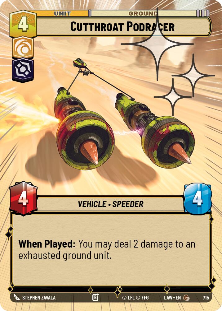 Cutthroat Podracer (477) (Hyperspace Foil) (477) [A Lawless Time]