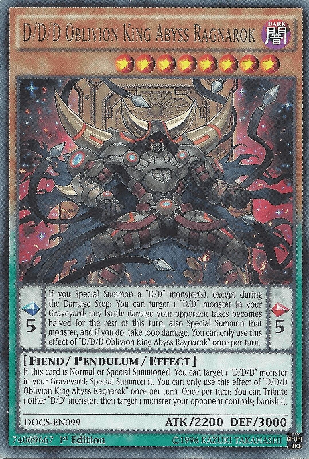 D/D/D Oblivion King Abyss Ragnarok [DOCS-EN099] Rare