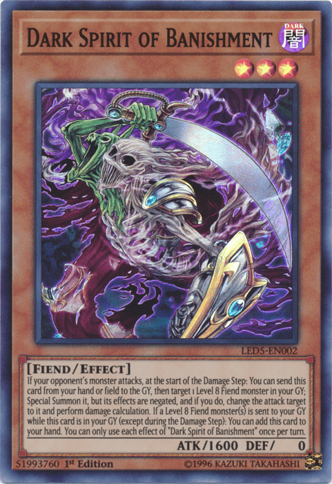 Dark Spirit of Banishment [LED5-EN002] Super Rare