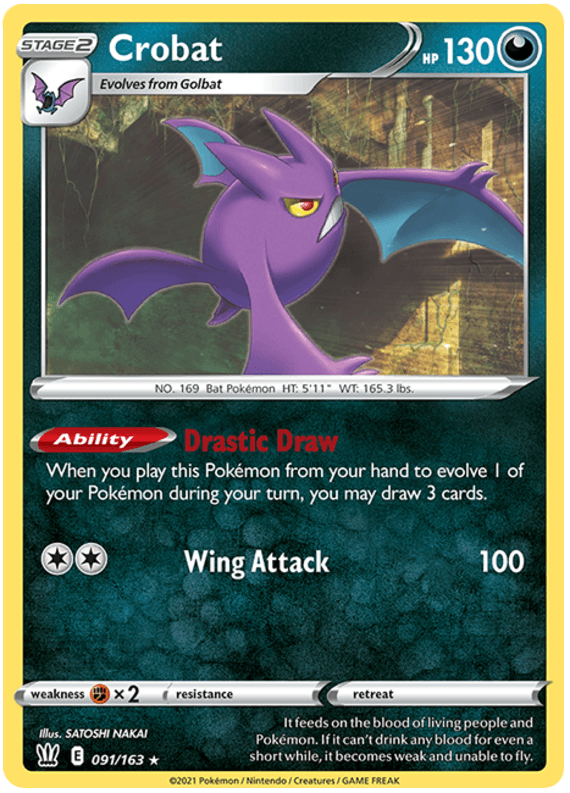 Crobat (091/163) (Theme Deck Exclusive) [Sword & Shield: Battle Styles]
