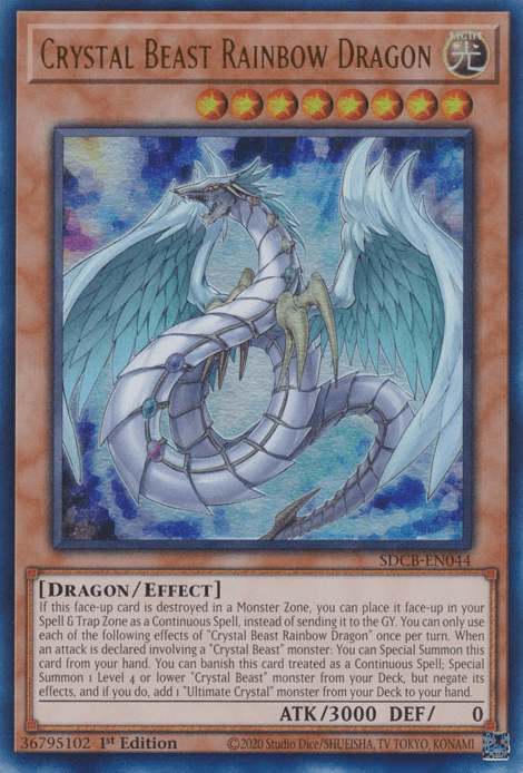Crystal Beast Rainbow Dragon [SDCB-EN044] Ultra Rare