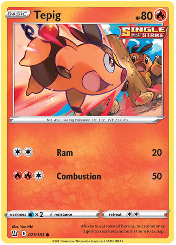 Tepig (023/163) [Sword & Shield: Battle Styles]