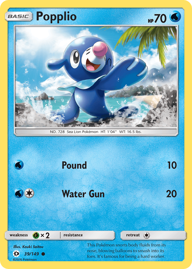Popplio (39/149) [Sun & Moon: Base Set]