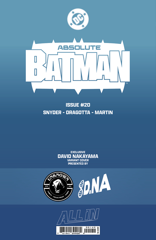 ABSOLUTE BATMAN #20 DAVID NAKAYAMA EXCLUSIVE VIRGIN VAR (05/13/2026)