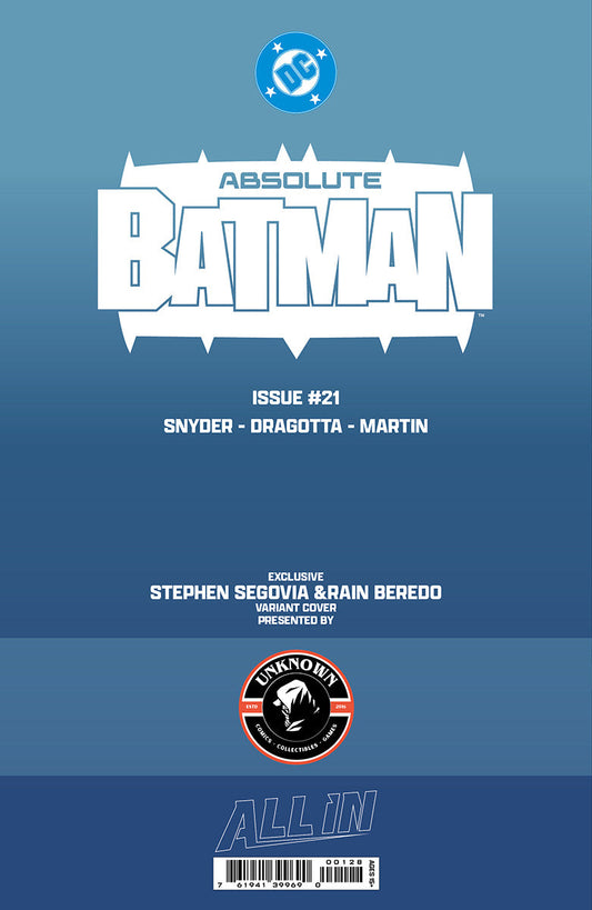 ABSOLUTE BATMAN #21 STEPHEN SEGOVIA EXCLUSIVE VAR (06/17/2026)
