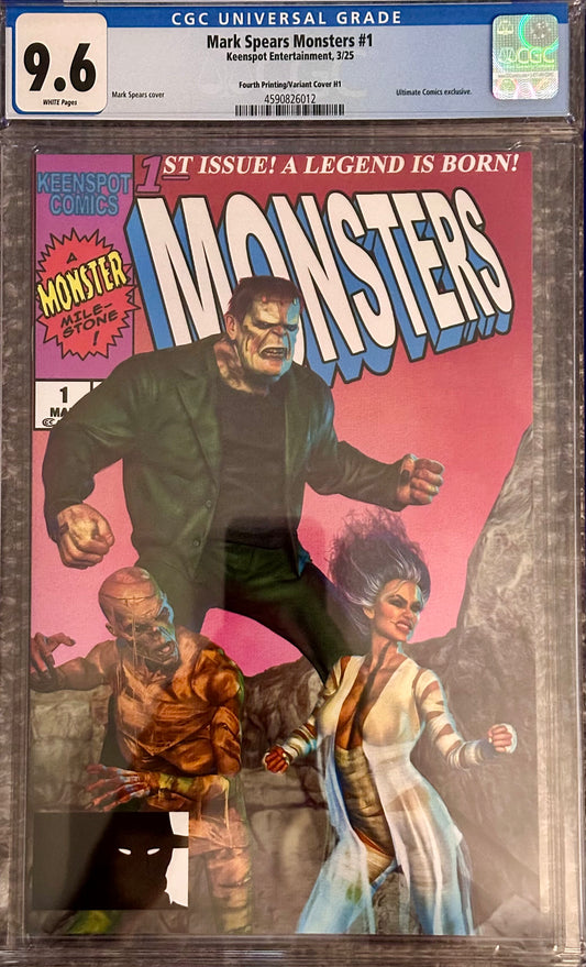 Mark Spears Monsters #1 - CGC 9.6 - 4th Print Variant Cover H1 - Ultimate Comics X-Men Homage