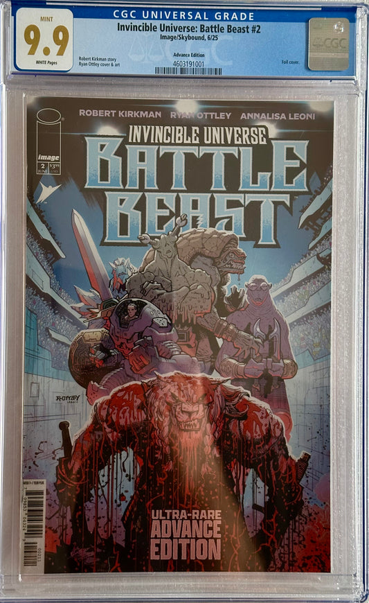 Invincible Universe: Battle Beast #2 Ultra Rare Blind Bag Advance Foil Edition - CGC 9.9