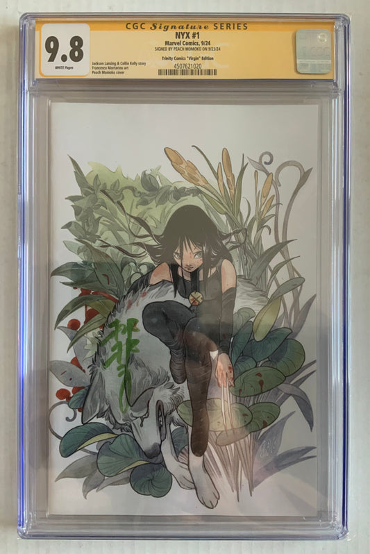 Nyx #1 - Trinity Comics Virgin Exclusive - CGC SS 9.8 - Signed by Peach Momoko in Green